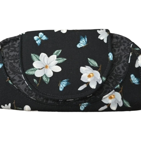 Floral Butterfly Hand Clutch Custom Homemade Wallet - Picture 2 of 6